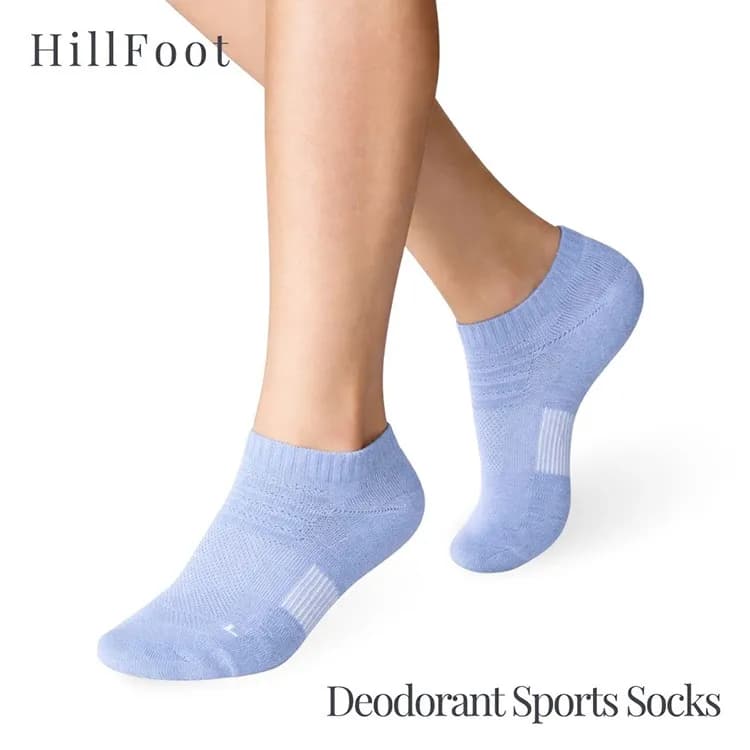 Triple Deodorizing Cushioned Terry Cloth Soled Sports Socks