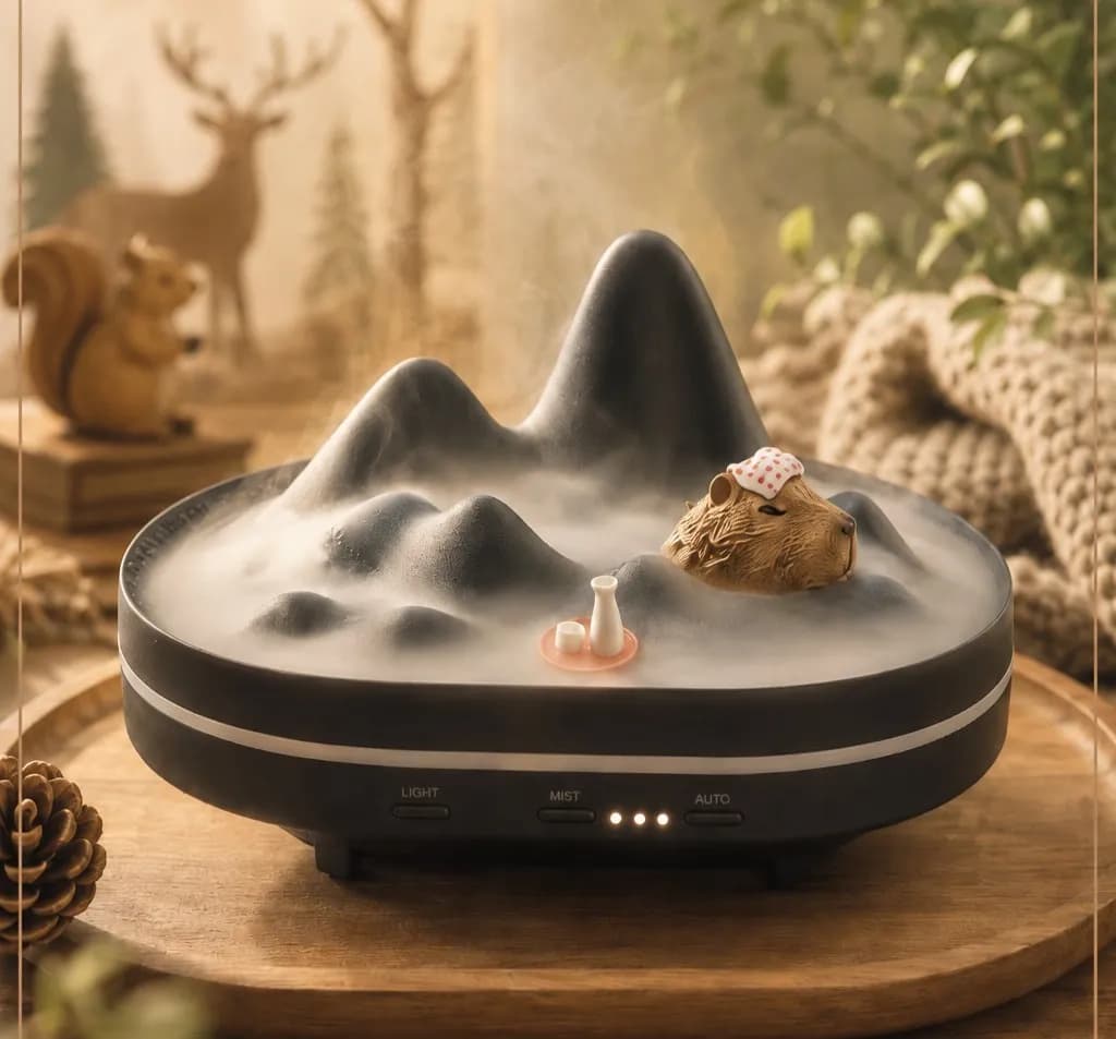 Alishan Ceramic Aroma Diffuser Set with Forest Figurine