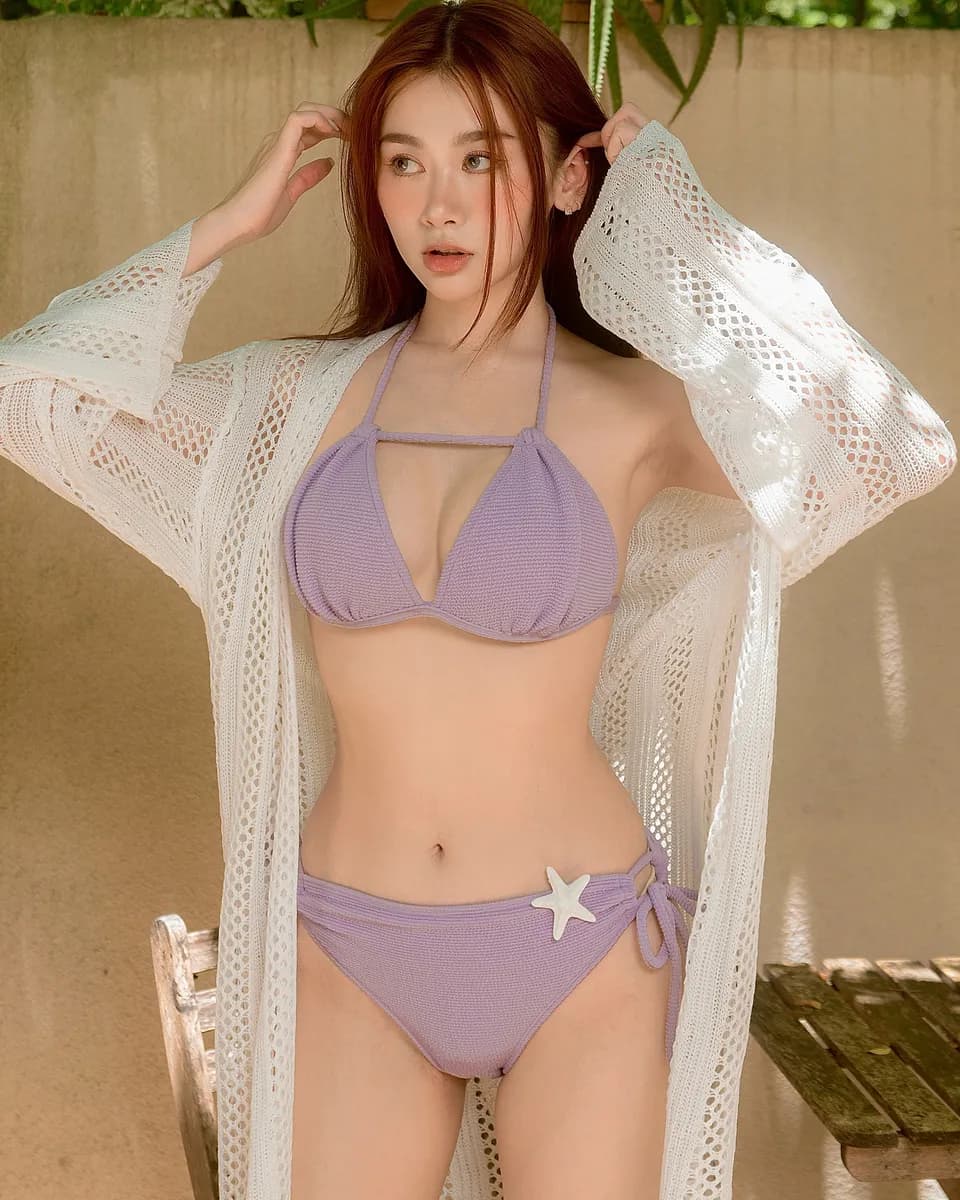 Mermaid Double-Strap Push-Up Bikini Swimsuit