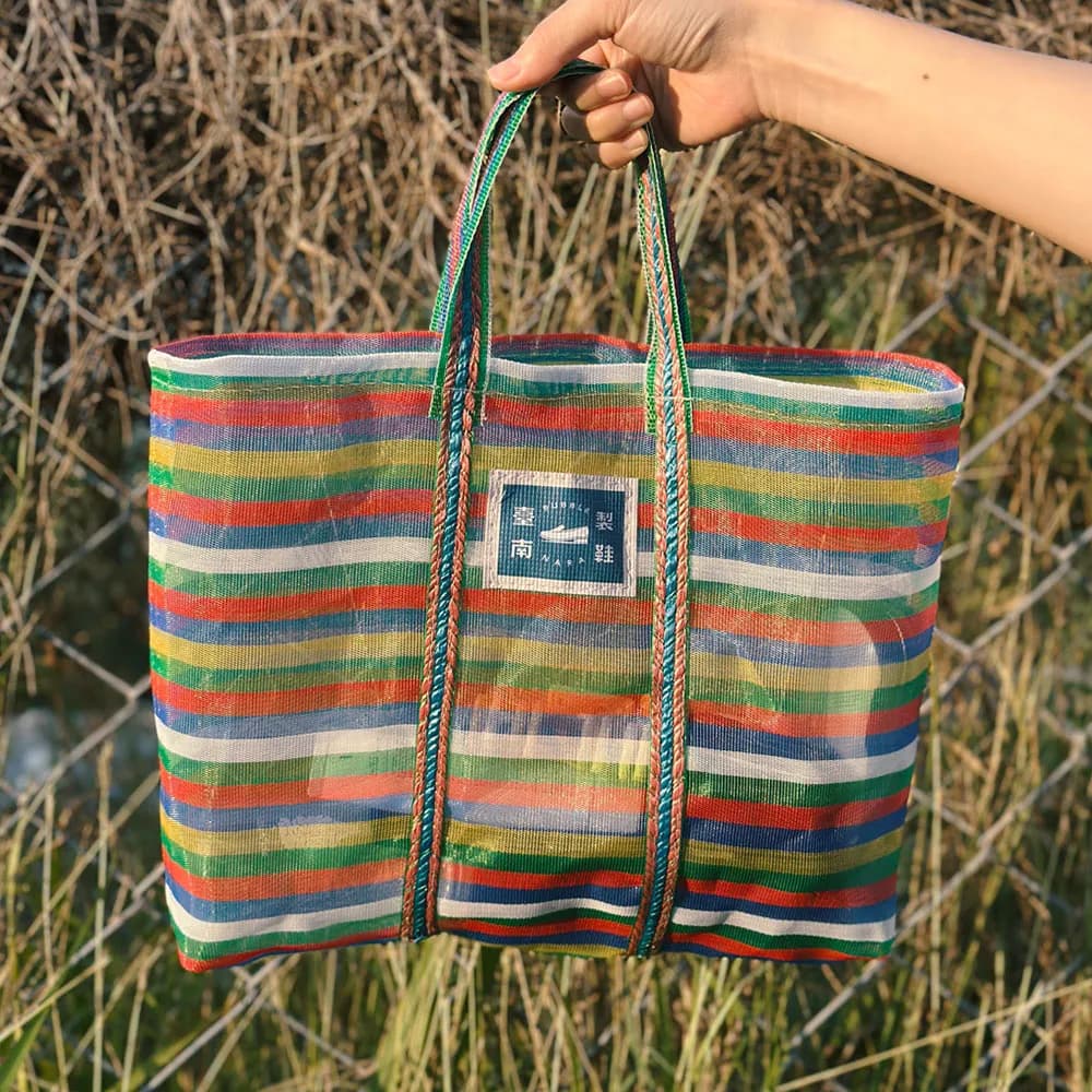 Tainan-made Shoes × Traditional Plastic Woven Bag