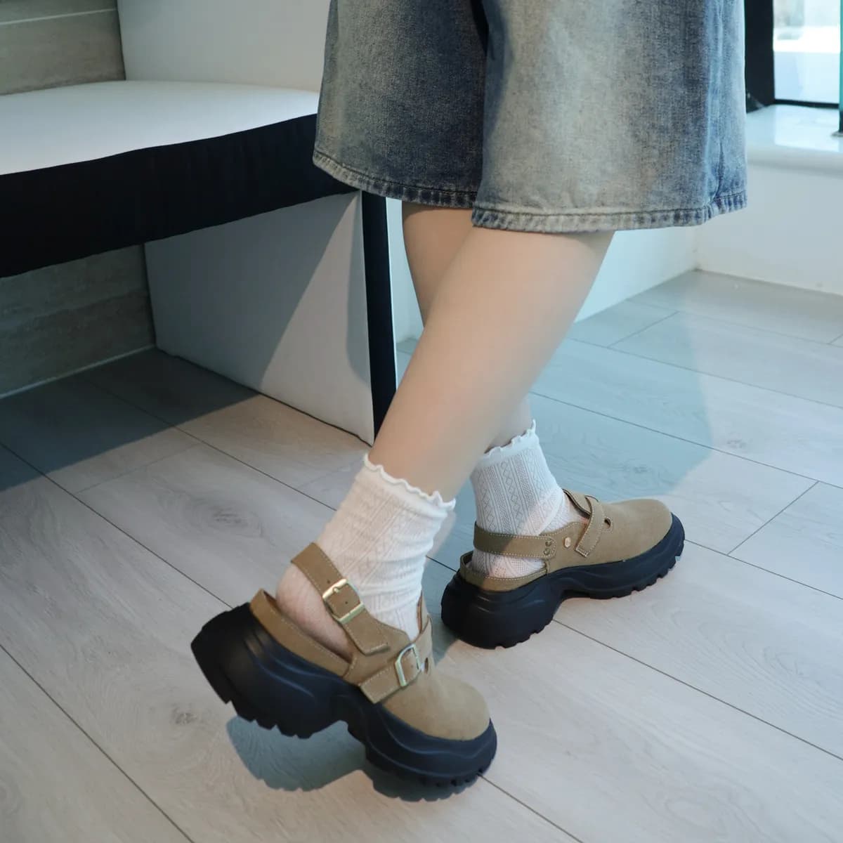 Closed-Toe Platform Sandals