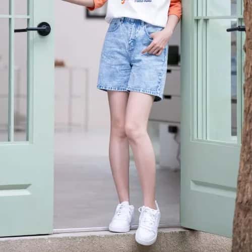 SNOWFLAKE DENIM SHORTS