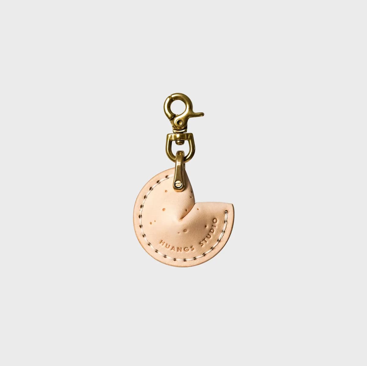 Leather Fortune Cookie Charm