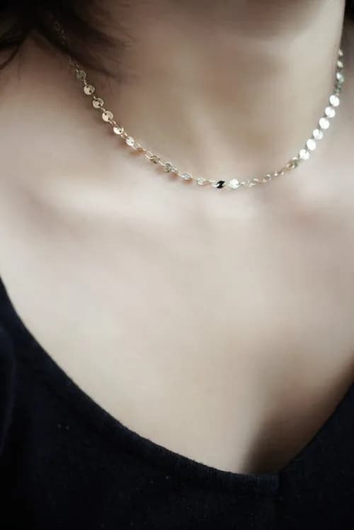 3 WAY 金色硬幣項鍊CHOKER 18KGP kSxnjieh