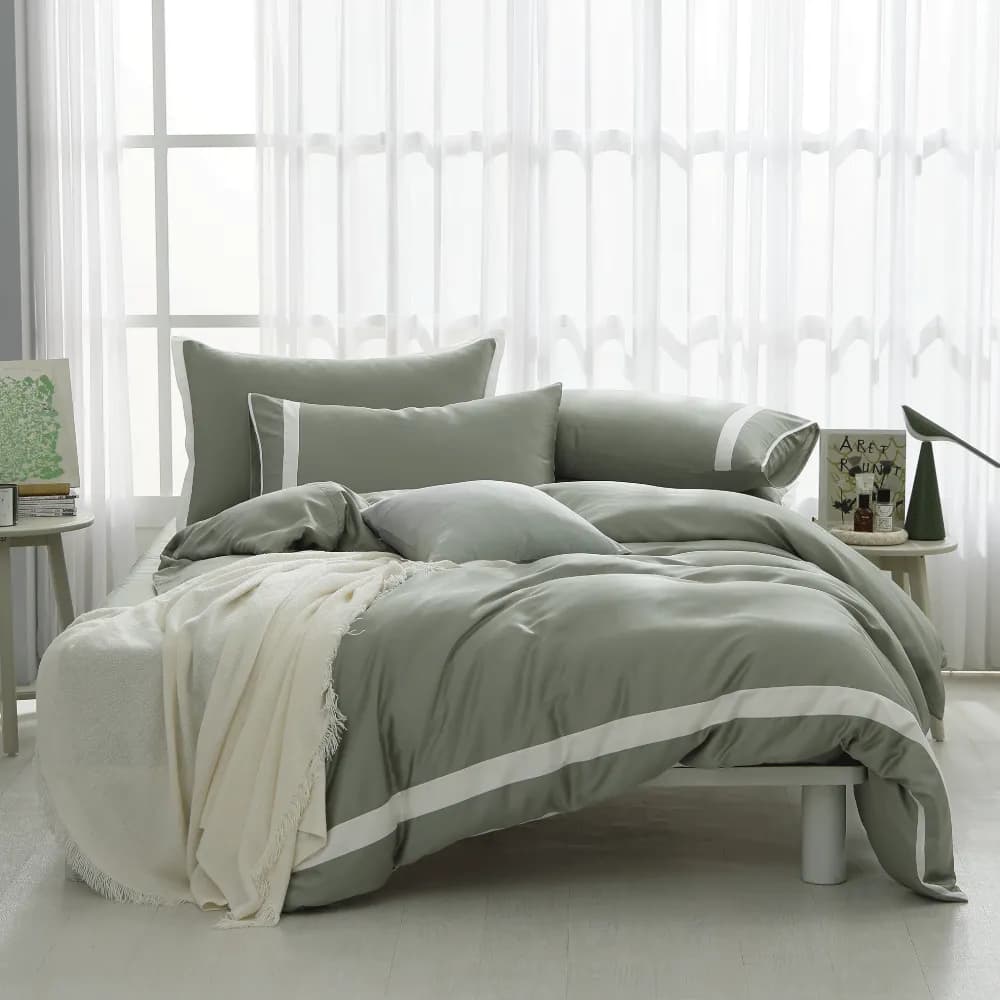 Pine Green Lyocell Bedding Set