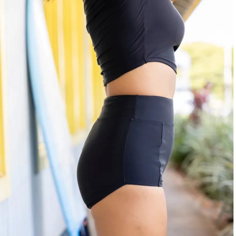 SurfAce Classic Black Booty Shorts