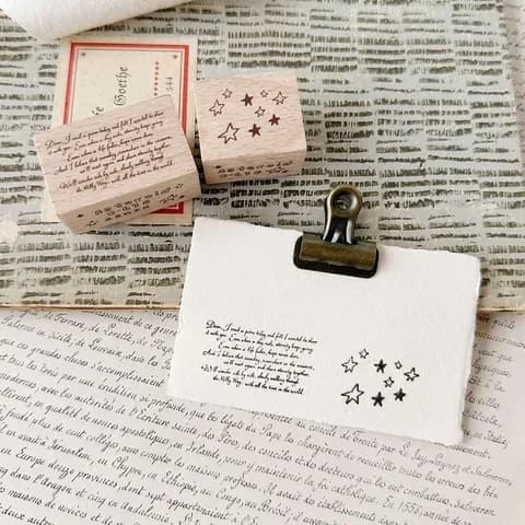 Letters from the Stars Rubber Stamp