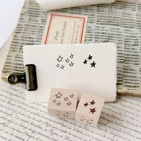 Dancing Stars Rubber Stamp