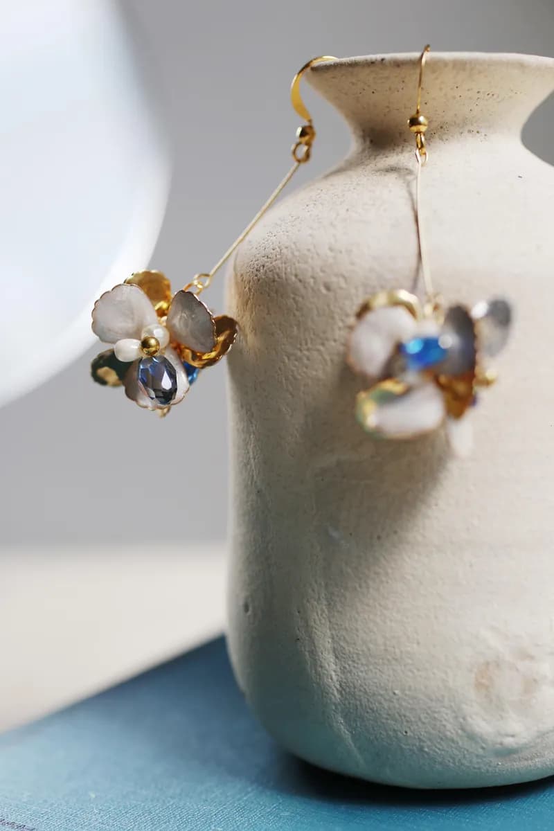 Forest Whisper Hydrangea Drop Earrings