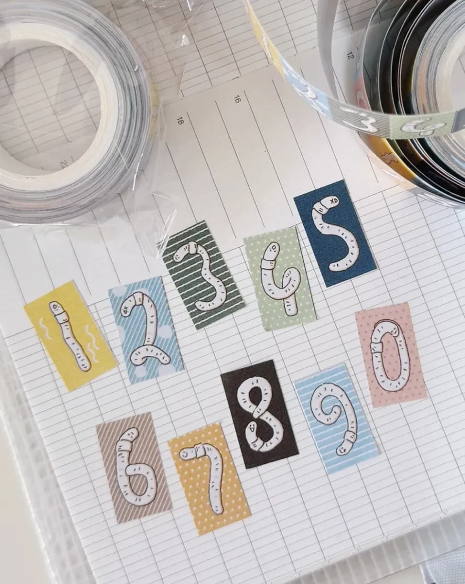 Mimizu Numbers Label Stickers