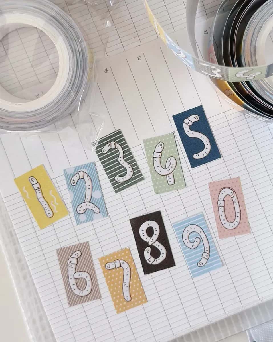 Mimizu Numbers Label Stickers