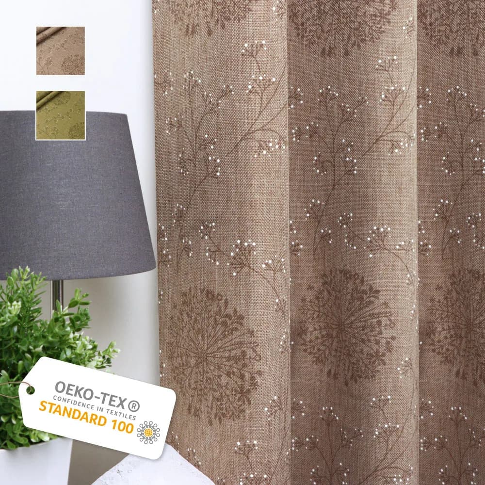Handmade Blackout Curtain – Warm Round Leaves