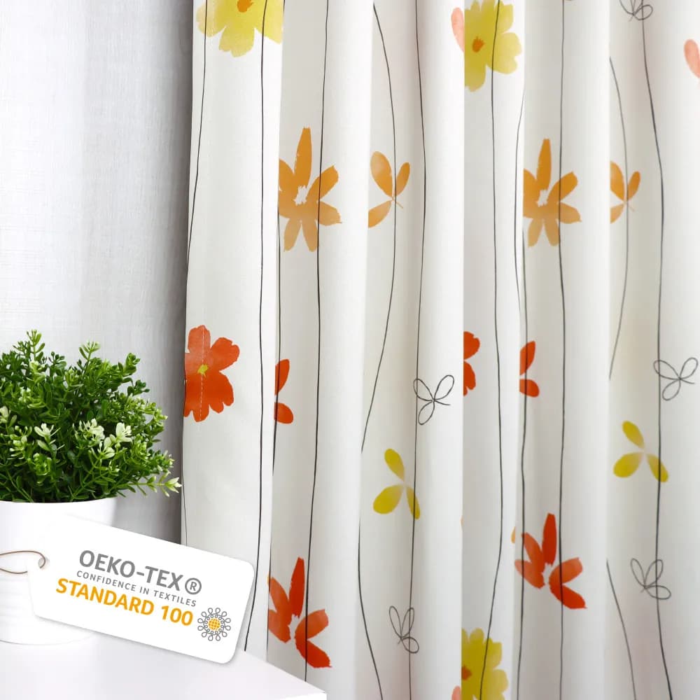 Handmade Blackout Curtain – Orange Blossom Ombre