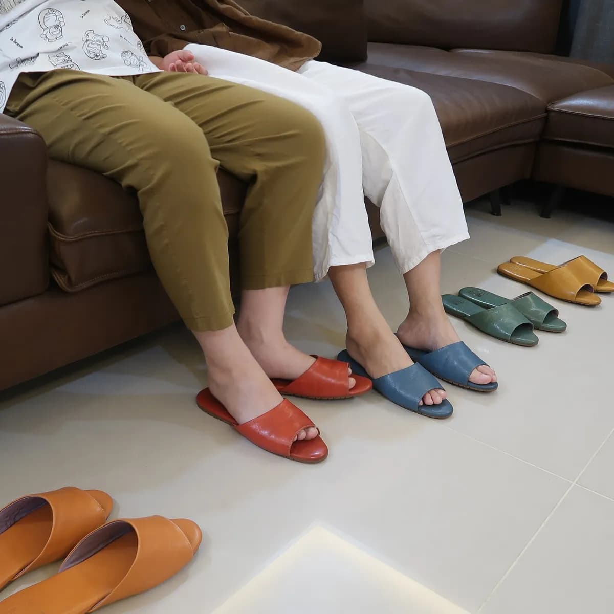Full-Leather Indoor Slippers