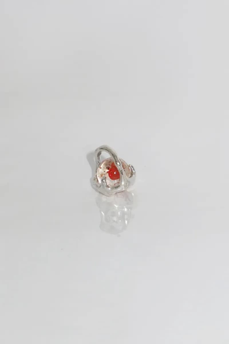 Fire Quartz Organic Pendant