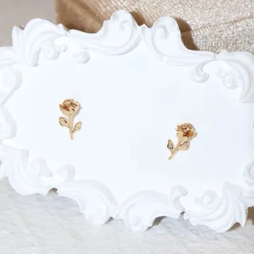 Rose Threader Earrings