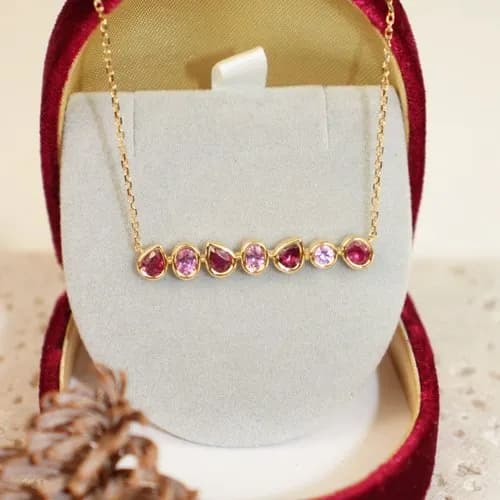 Ruby and Pink Sapphire Necklace