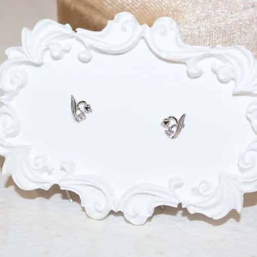 Lily of the Valley Sapphire Threader Earrings