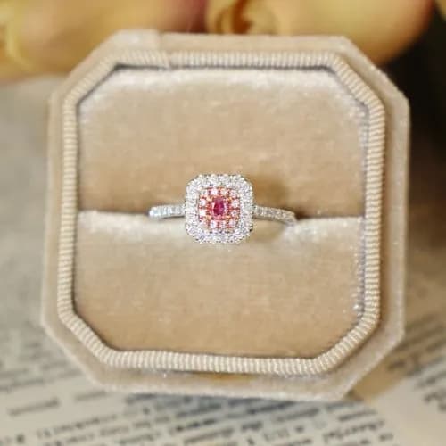 Dawn Floral Pink Diamond Ring