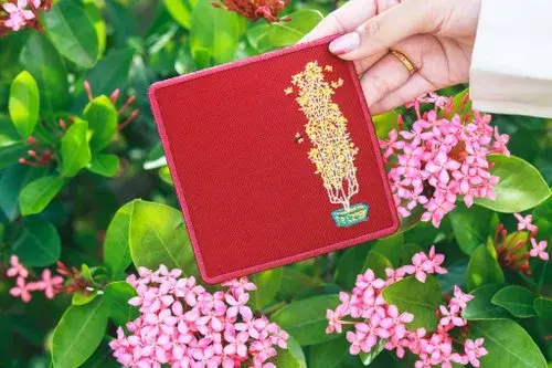 常玉《菊》刺繡杯墊 jiMPL9p2