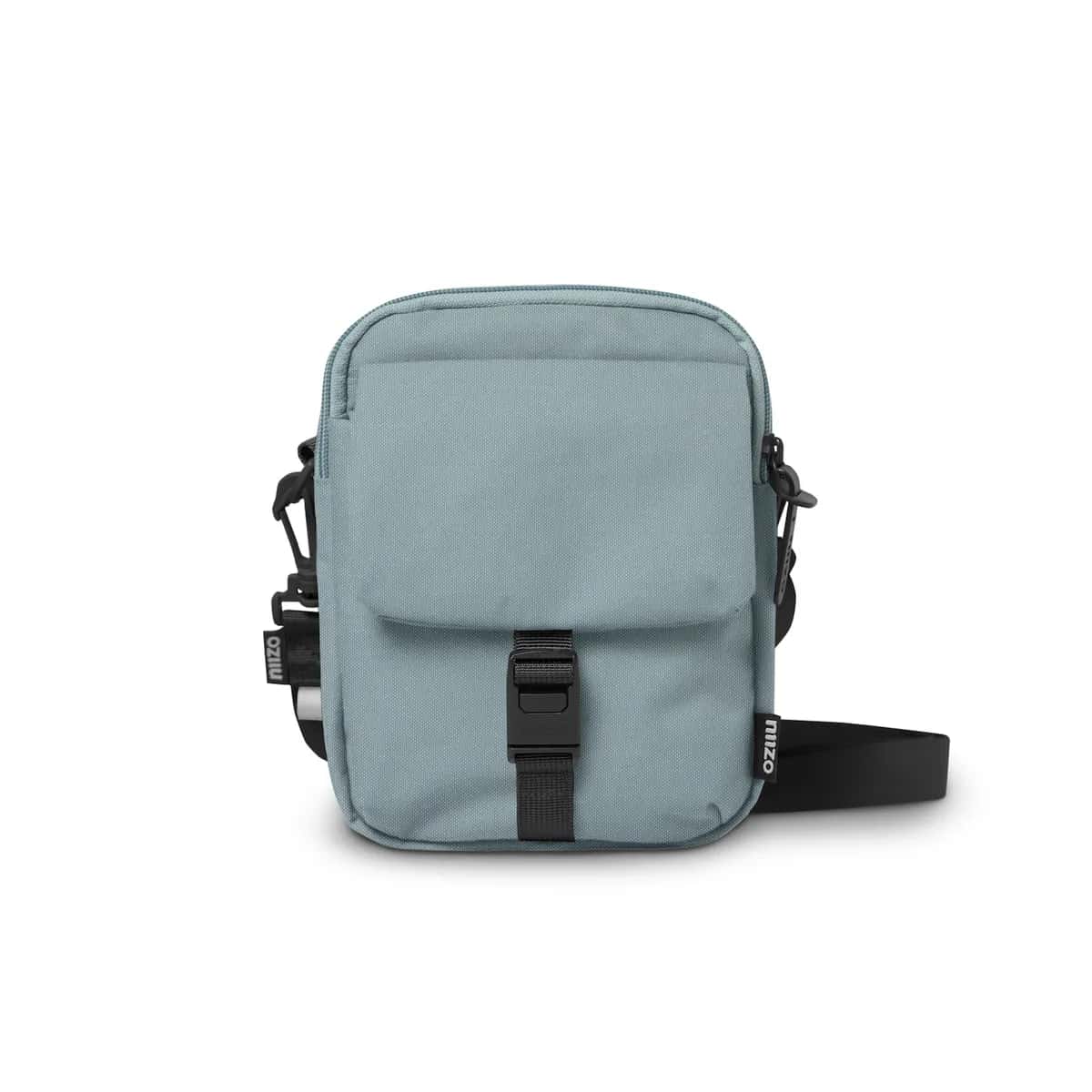 Vertical Padded-Flap Zipper Crossbody Bag
