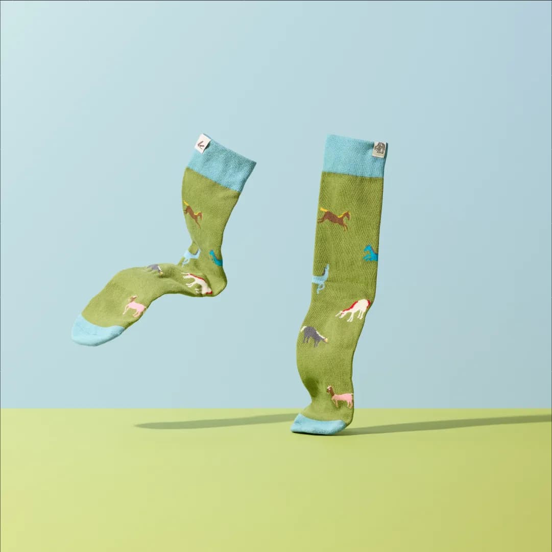 2026 Golden Horse Fantasy Cotton Crew Socks