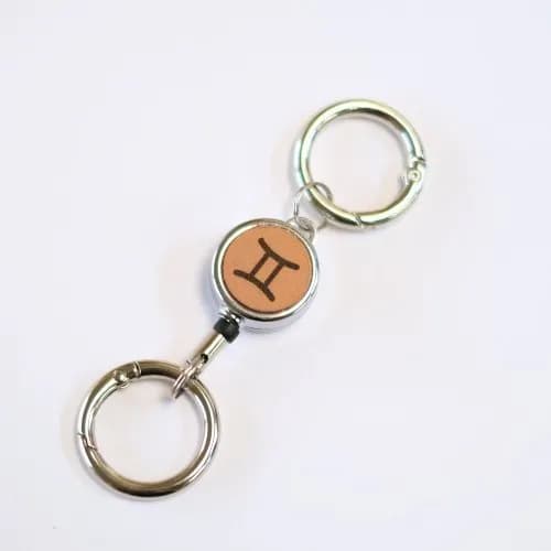 Laser-Engraved Genuine Leather Retractable Reel - Constellation Edition