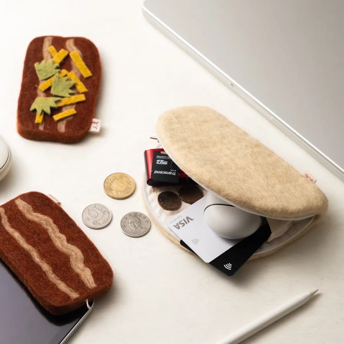 Wool Felt Coin Purse Gua Bao