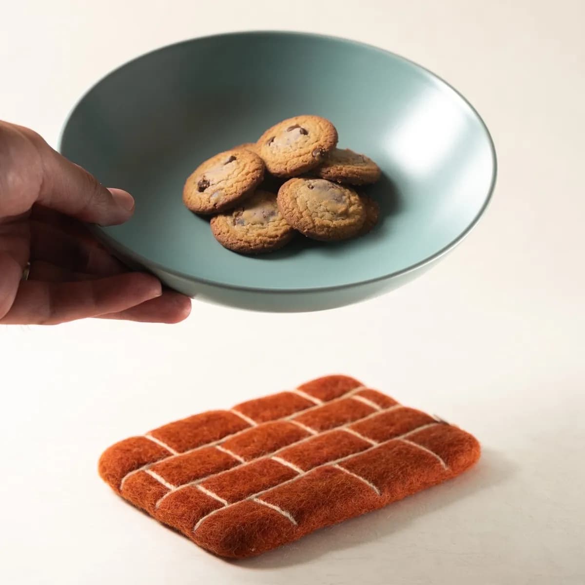 Wool Felt Trivet Red Brick
