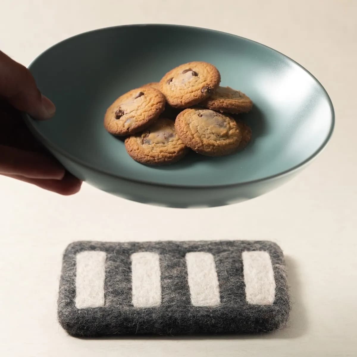 Wool Felt Trivet Zebra Crossing