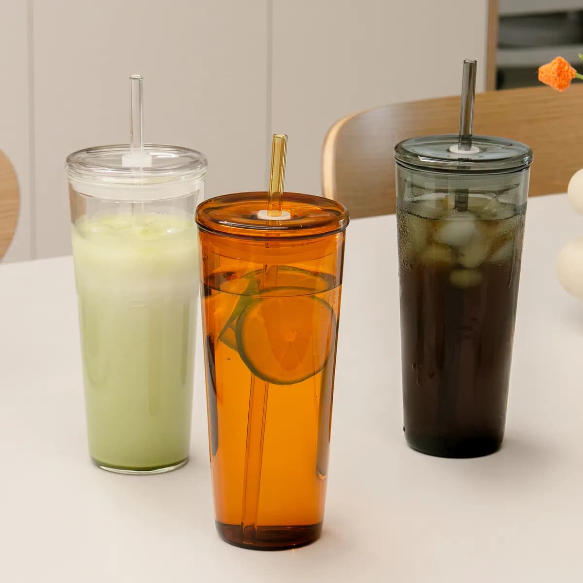 CLASSIC Single-Wall Straw Glass Cup