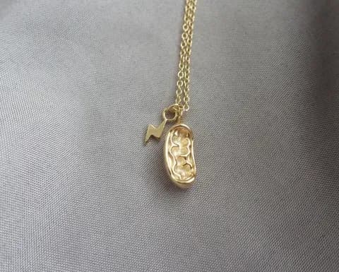 Mitochondria silver necklace (Gold)