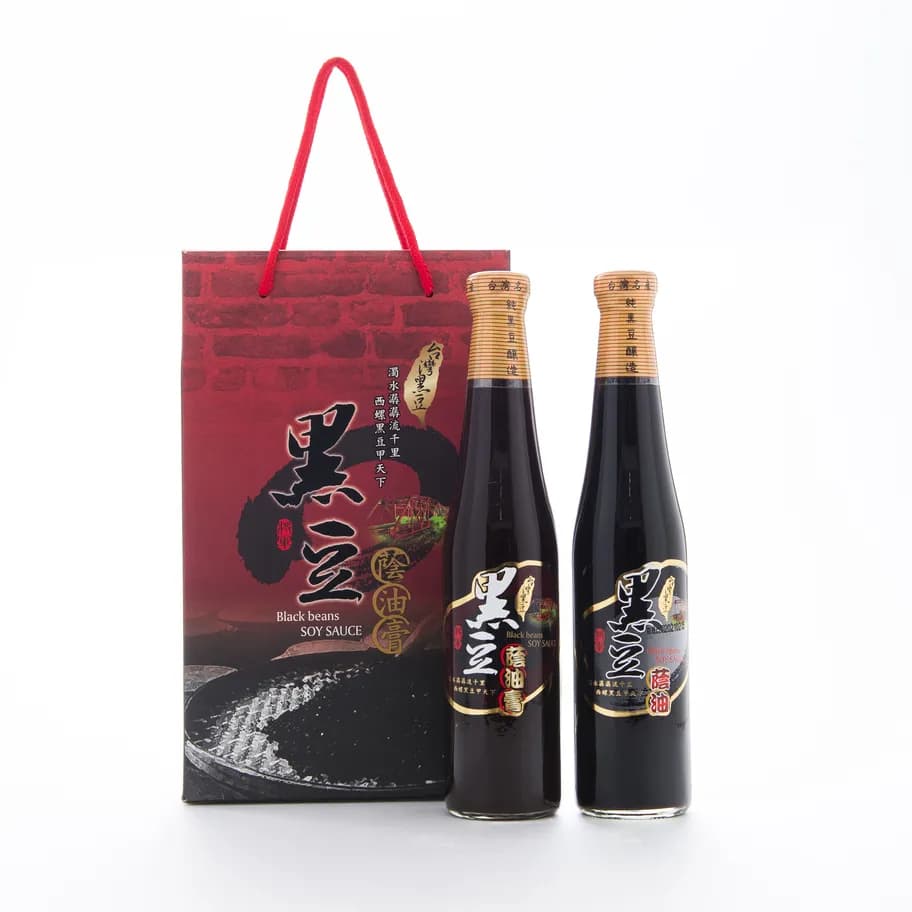 Black bean soy sauce product and packaging are clearly visible.